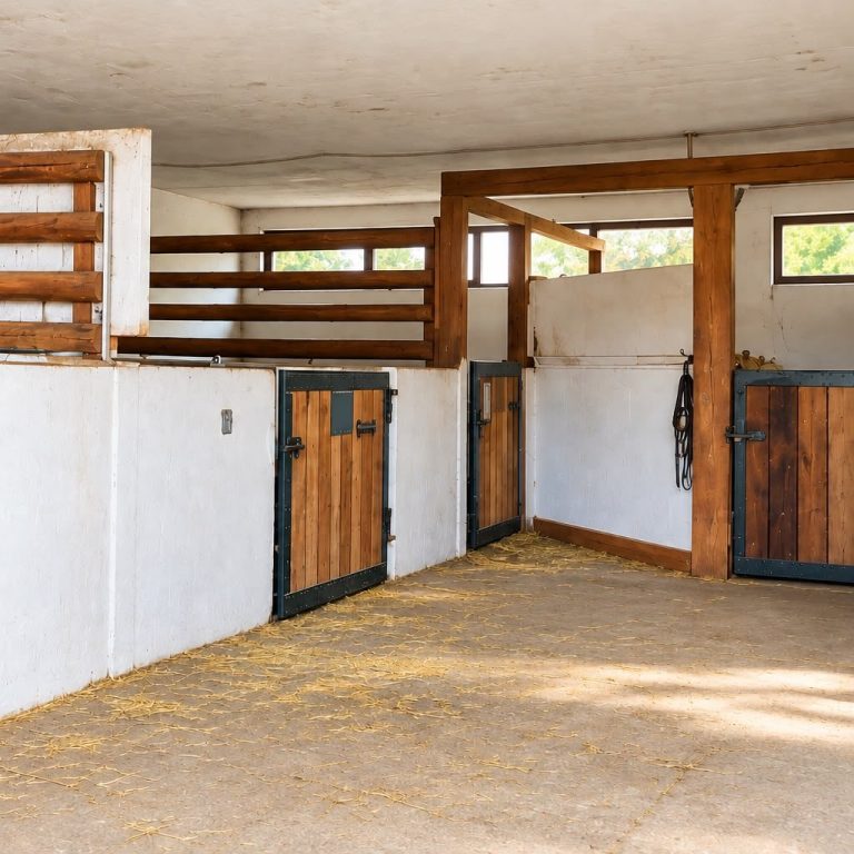 Stallung und Boxen